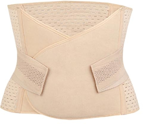 HEALLILY Postpartum magwrap kvinnor C sektion gördel bälte post del del stöd efter födseln återhämtning band midja bäcken formkläder kaki