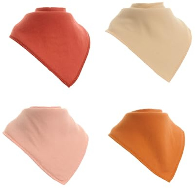 Ziggle - Bandana Dribble Bibs - Cotton Front Baby Bibs Newborn to 24 Months - Newborn Gifts - Baby Bibs For Comfortable Kids - Berries & Cream