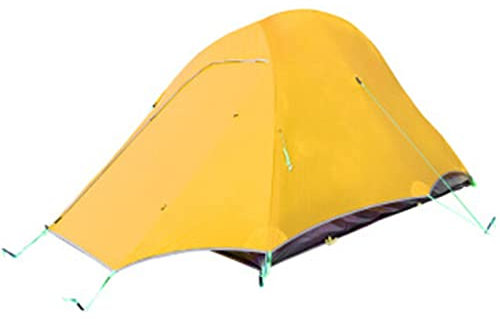 WHYUNM26 2-Personen-Rucksackzelt 3-Jahreszeiten-Ultraleichtes Zelt, Doppelschichtig, Wasserdicht, Zum Wandern, Überleben für Camps, Rucksackreisen, Wandern Im Freien,Yellow