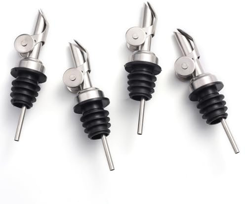 Molimoli Beccuccio de Acero Inoxidable con Mecanismo Automático Anti-oxidación, Dispensador para Botellas de Alcohol, Erogador para Aceite de Oliva, Beccuccio para Vino y Aceite, Empaque