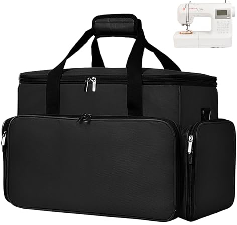 Horsande Borsa Per Macchina Da Cucire, Borse Da Trasporto Macchine Da Cucire, Custodia Per Macchina Da Cucire, Copri Macchina Per Cucire Per Accessori Per Cucire, Nero