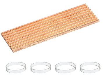 sourcing map M.2 Radiateur Trousse Cuivre 70x21x2mm pour M.2 2280 SSD Laptop avec Autoadhésif Bande et 4Pcs Anneaux en Caoutchouc