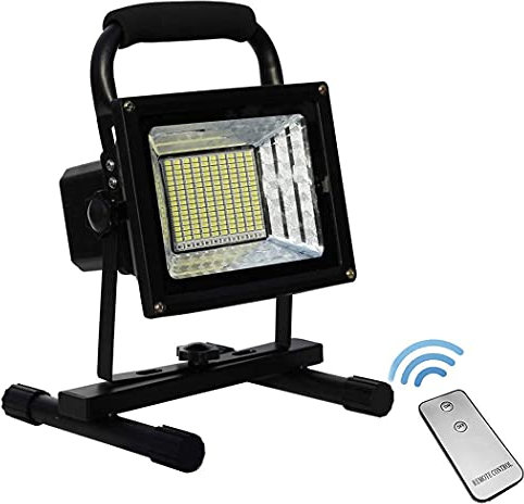 Spot Lighting LED Portable Work Light, Rechargeable Security Floodlight, Cordless Remote Control Outdoor Camping Light, IP65 Waterproof Construction Spotlights, USB Power Bank Emergency Ligh