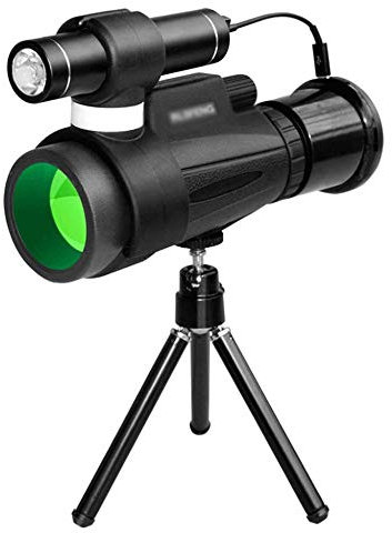 DERBUT Telescopio monocular Alcance monocular Foco Dual Monoculares a Prueba de Agua Clip para teléfono Trípode Teléfono Celular Observación de Aves