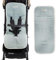 MIMUSELINA Colchoneta Silla Paseo Universal | Perfecta como Funda para Carro de Bebe Universal | Confeccionada en Algodón: Acolchada y Transpirable | Colchoneta Carro de Bebe Universal (Waffle Mint)