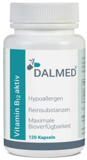 Vitamin B12 aktiv - 120 Kapseln (1 Kaps. enthält: 250mcg Adenosylcobalamin und 250mcg Methylcobalamin) - Premium Qualität - ohne Zusätze - reine und hochwertige Substanzen