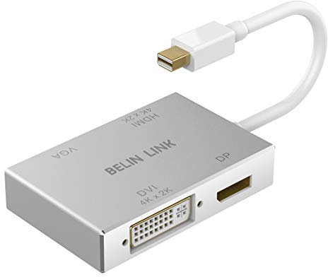 PAKLIMCN Adaptateur Mini DP vers VGA (adaptateur Mini DisplayPort VGA) – Port Thunderbolt 1 et Thunderbolt 2 compatible avec Surface Pro6, MacBook Pro... (MD41-1)