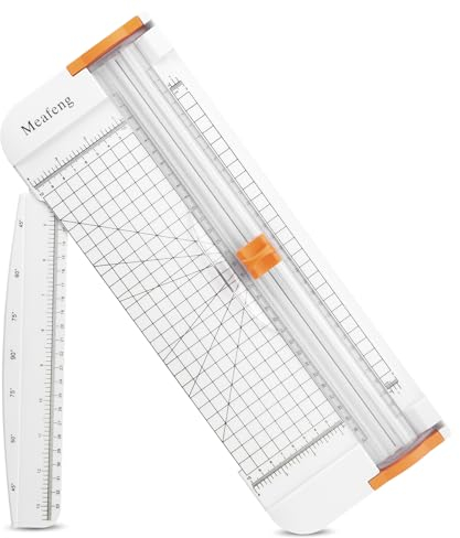 Meafeng A4 Massicot Règle Titane Guillotine Coupe Papier, avec Sécurité Système et Remplaçable Lame Couper Coupon, Etiquette et Photo, Papier d'artisanat
