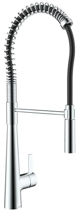 Bristan Axia Pull Out Kitchen Tap, Chrome, AX PROSNK C | Modern Design, Pull out swivel spout, Eco Start saves energy, Single lever operation, Kitchen mixer tap, Lifetime Cover