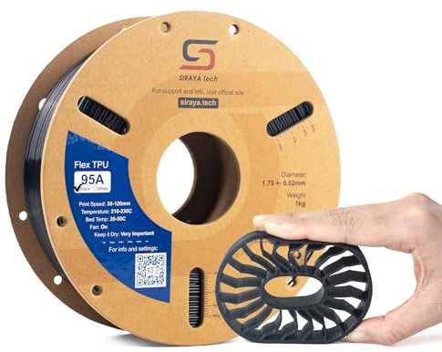 Siraya Tech TPU-Filament 1,75 mm, TPU 95A 3D-Drucker filament, flexibel und weich, ISO 10993, einfach zu drucken, feuchtigkeitsbeständig, für Schuhe und Ausrüstung