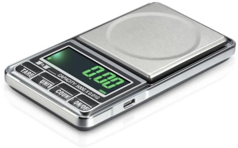 Ciieeo Digitale Schmuckwaage Präzisionswaage Aus Metall 1000g/0,1g Mit Lcd Hintergrundbeleuchtung Und Usb Aufladung Für Schmuck Und Medikamente Kompakte Taschenwaage Mit Klappbarem Deckel
