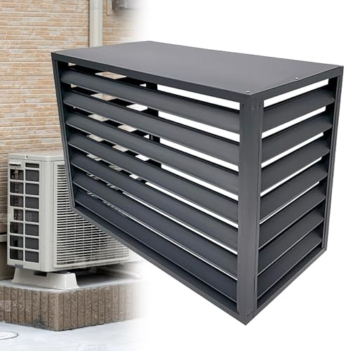 Air conditioning picket fence cover, Protective grille cladding Cover air conditioning outdoor unit for outdoor air conditioning units (Color : Grey, Size : 2-3p)