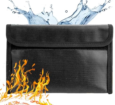 Bolsas Ignífugas para Documentos y Dinero,Bolsa Seguridad Ignífuga,Bolsa Ignífuga y Resistente al Agua,Bolsa Seguridad Prueba de Explosiones,Bolsas Prueba Fuego Resistente,para Objetos Valo