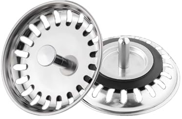 Panier Pour Bonde D'évier de Cuisine 80 mm, Qiwenr Crépine Universelle Acier Inoxydable, Bouchon D'évier de Cuisine, Corrosion Filtre Evier Cuisine, Bouchon Evier Cuisineconvient à Tous Types D'éviers