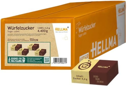 Helllma Zucker Zucker Würfelzucker, 4,4kg, 1000 Stück