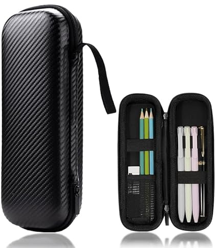 Yzmmxz Astuccio rigido Eva – Custodia antiurto per scuola, ufficio & executive – Astuccio per penne, penne stilografiche e altro ancora (nero)