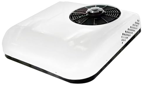 ANAAMAYL 12V DC RV Air Conditioner,Klimaanlagen für Wohnmobile,Kühlen Wenig Lärm,Mobile Klimageräte Für Komfortables Reisen In Anhänger Und Camper Vans,White-12V