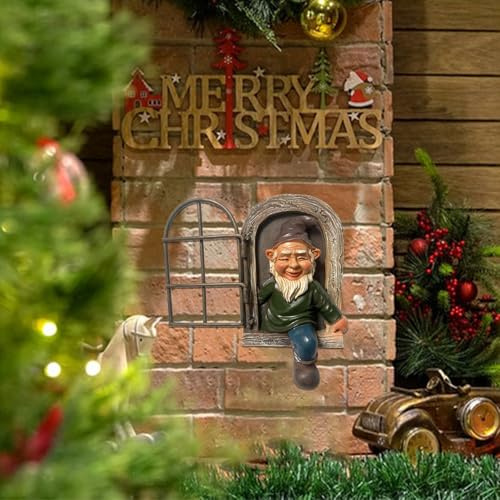 Dyiouxin Nain de Jardin en Résine,Statue Jardin Exterieur,Rigolo,Humour,Décoration idéale pour Patio,pelouse,Porche