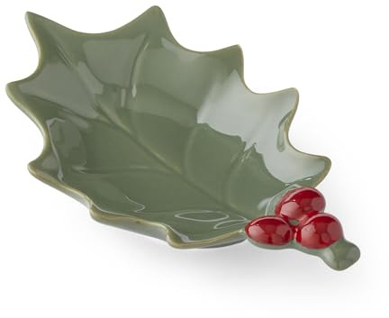 Cooksmart Christmas Robins Retreat Tea Bag Tidy | British designed, festive robin artwork, ceramic construction, easy-clean finish, ideal for everyday tea breaks