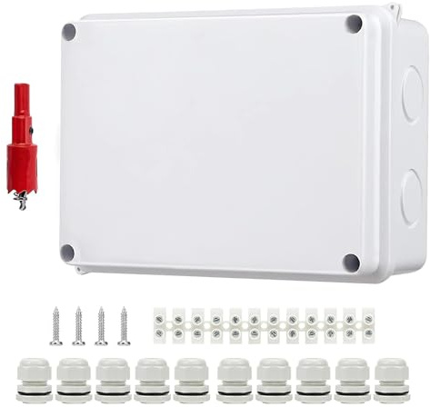 IP65 vattentät kopplingsdosa, elektronisk kopplingsdosa, vattentäta kopplingslådor, för inomhus- och utomhusbruk, 150 x 110 x 70 mm