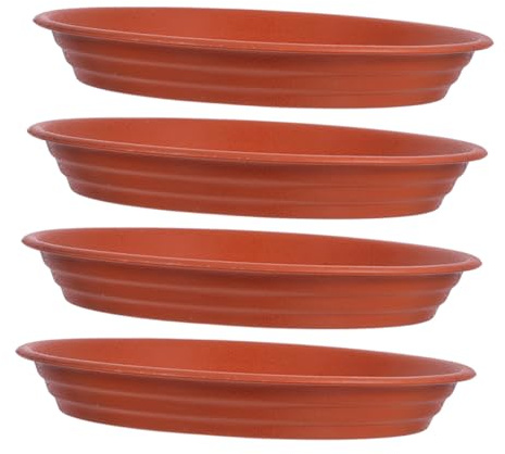 Toddmomy 4piezas Bandejas de Plástico para Macetas Base de Maceta Gruesa para Recolectores de Agua para Plantas de Interior y Jardín Diámetro Interior