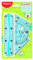 Mapped 244069 - 4 Pz - Mini Kit, Transportador de ángulos, cuadrados y líneas