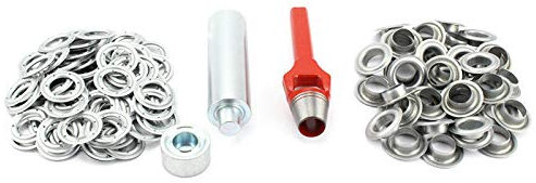 Profi Ösenset 16mm x 50 Ösen verzinkt DIN7332 Locheisen Ösenwerkzeug Ösenstempel