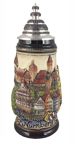 Zöller & Born Bierkrug Panorama Nürnberg Seidel 0,5 Liter Bierseidel
