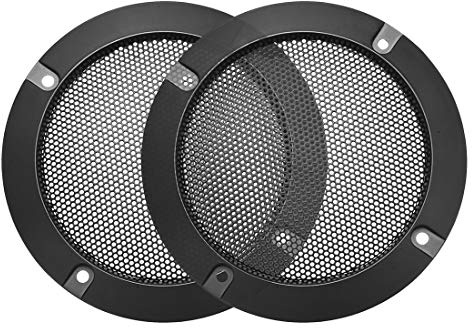 sourcing map Lautsprecher Gitter Abdeckung 4 2Stk. | Masche Dekorativ Kreis Subwoofer Schutz Schwarz