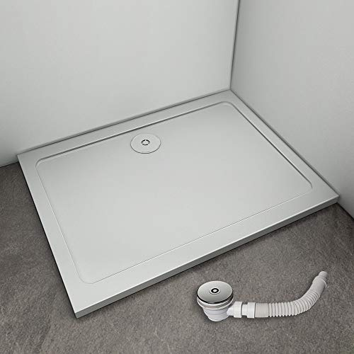 Receveur de douche 150x80cm avec bonde de douche estra plat rectangulaire bac à douche