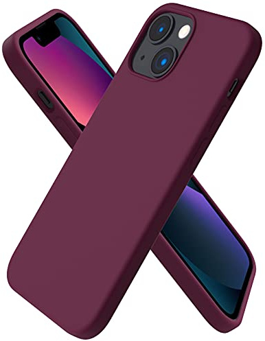 ORNARTO für iPhone 13 Mini Hülle aus Silikon 5,4 Zoll - Weinrot | Premium Flüssigsilikon, dünne Handyhülle, weich, griffig, stoß- und kratzfest, Burgundy und viele weitere Farben