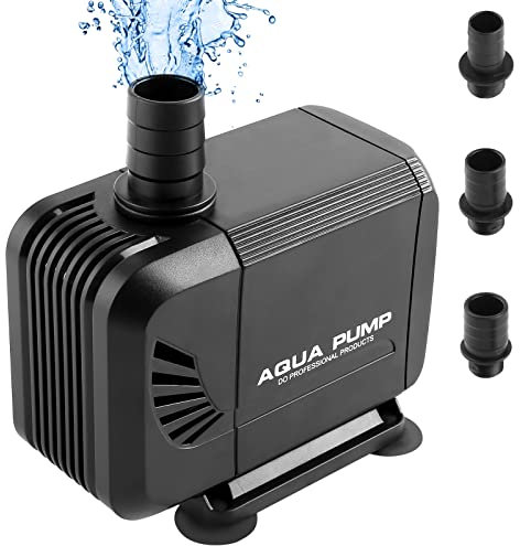 Wasserpumpe Tauchpumpe 3000L/H, 220~240VTauchpumpe Amphibisch Teichpumpe, wasserpumpe aquarium leise, teichpumpe mit filter, Kopf 2,8 m und 3 Düse 19-22-25mm für Aquarium Zimmerteich Brunnen Teich