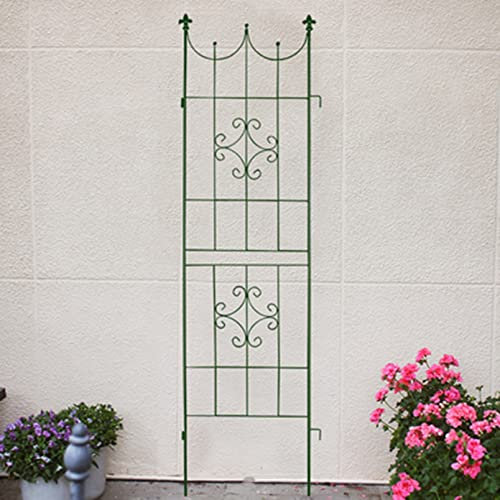 ZYFA Metall-Rankgitter Rankhilfe Garten Kletterhilfe Rankhilfe Rankzaun Rosengitter Beetzaun Spalier Beeteinfassung Rundbogen Pflanzengitter zum Stecken,für Kletterpflanzen (Color : Green, Size : A)