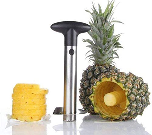Machine à découper l'ananas en acier inoxydable, machine à découper l'ananas, outil à découper l'ananas, outil à découper l'ananas, avec poignée antidérapante, pour les chefs de cuisine familiale