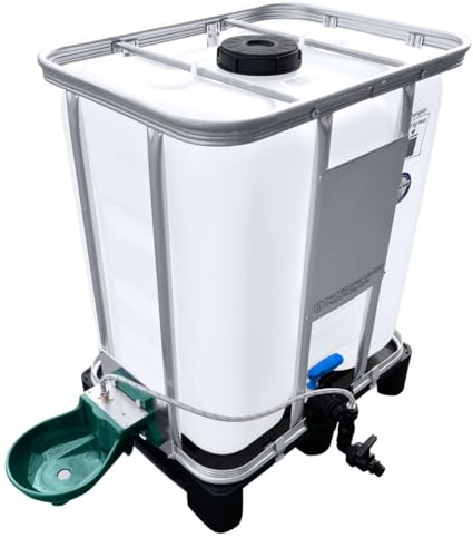 REKUBIK 300l IBC Container mit Tränkebecken auf PE-Palette NEU