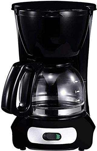 Macchina da caffè, macchina da caffè con filtro da viaggio Macchina da caffè in acciaio inossidabile nero e spazzolato, macchina da caffè con filtro con brocca isolata, selettore di aromi,Nero,per