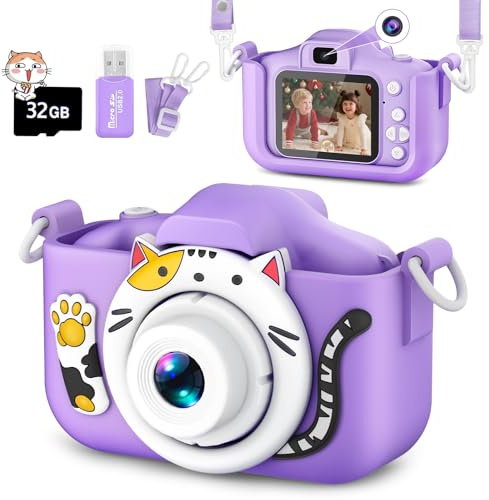 DITUPAN Kids Camera for Girls Boys Christmas Birthday Festival Gift for Kids,Digital Camera for Toddlers Toys for 3 4 5 6 7 8 9 10 11 12 Year Old 1 Pack