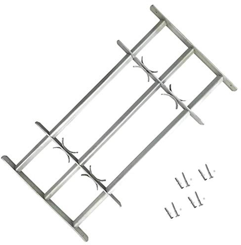Homgoday Sicherheitsgitter aus verzinktem Stahl, 450 mm hoch, 1000-1500 mm breit, für Fenster, effektiver Einbruchschutz Model141384