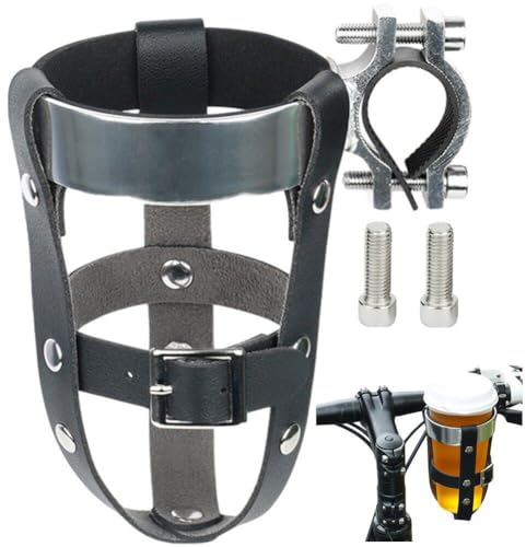 Bemvp Retro-Fahrrad-getränkehalter, Leichter Pu-Leder-Fahrrad-wasserflaschenhalter, Fahrrad-getränkehalter Für Rennräder, Mountainbikes Und Kinderfahrräder
