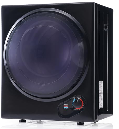 DRIXNO Ablufttrockner Trockner Mini Wäschetrockner Dryer Machine, 850w/2,5kg/Schwarz/50x42x59cm, Überhitzungsschutz, Wandmontierbar [Energieklasse C]