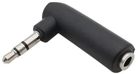 FUYUMIC Adattatore connettore Audio Stereo Femmina ad Angolo retto a 3 Poli da 3,5 mm Maschio a 3,5 mm Femmina a Forma di L da 90 Gradi (Color : Silver, Size : 2Pcs)