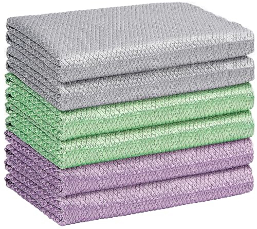 HOMEXCEL Microfiber Glass Cleaning Cloths-8PK, Lint Free Window Cleaning Cloth, Glasses, Mirrors, Screens, Stainless Steel, Premium Microfiber Wipes for Cleaning, Glass and Window Cleaner,30 x 30 cm