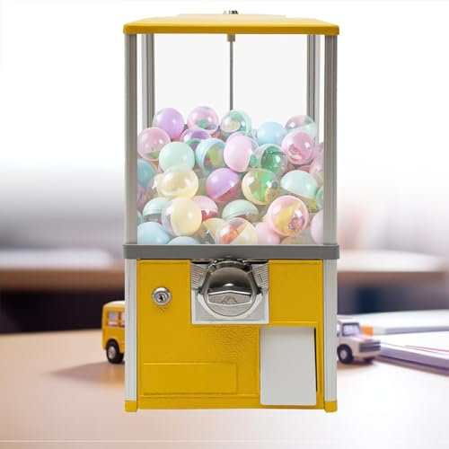 Distributore automatico commerciale, distributore automatico di giocattoli, distributore automatico di caramelle gommose vintage per negozi di giochi e negozi al dettaglio in stile vintage,Yellow