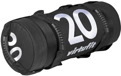 VirtuFit Power Bag – Fitness Power Bag – Poignées antidérapantes rembourrées en cuir synthétique – Sac de poids, sac de sable, sac de sable, poids pour entraînement, entraînement, crossfit, gym – 5 kg