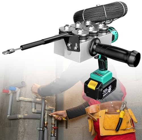 HENGCMM Macchina per Tesare Cavi Automatica Filettatrice Strumento per Infilare Macchine Ad Alta Potenza, Automatico Macchina per Tesatura Cavi Automatica Luce di per La Casa All'aperto,1*Battery