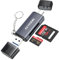 Afitdon Lector de Tarjetas SD Multipuerto 4 en 1 USB 3.0/USB C - Adaptador OTG de Alta Velocidad para TF/MicroSD/MicroSDHC/MicroSDXC/SD/SDHC/SHXC/MMC