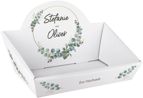 Geschenkkorb zur Hochzeit mit Personalisierung zum Befüllen (Eukalyptus, 42,5 cm x 24 cm x 28 cm (B/H/T))