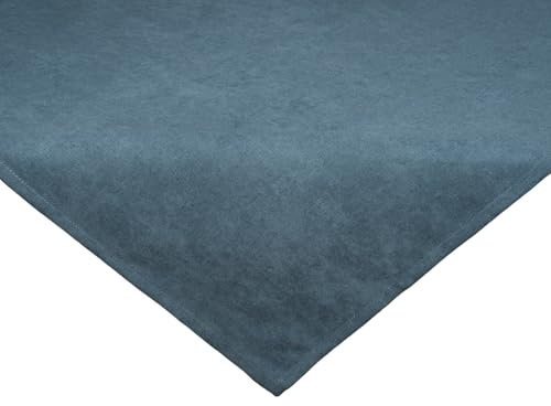 beties Farbton-Serie Mitteldecke ca. 80x80 cm Premium Uni Tischdecke aus deutschem Unternehmen, Chenille-Haptik in Raumausstatter Qualität - nordlicht-blau