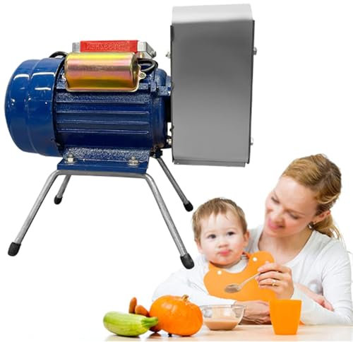 ZyKnaurral Schiacciapatate Elettrico, Albero di macinazione e ingranaggio per schiacciapatate Commerciale in Acciaio Inossidabile da 750 W, Produzione 20-30 kg/Ora, Uso Domestico, Uso alberghiero