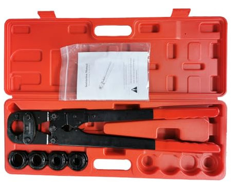 3S SuperSamaStore PM-1632B Pressatrice Manuale per Crimpatura Raccordi e Tubo Multistrato Diametro TH 16, 20, 26, 32 mm, Pinza Crimpatrice per Tubi Professionale con Ganasce e Valigetta